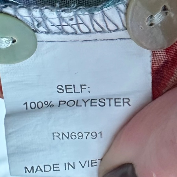 Fig and Flower Anthropologie 3X 22 24 Top Tunic Shirt Floral Vibrant Silky Sheer - Picture 5 of 5